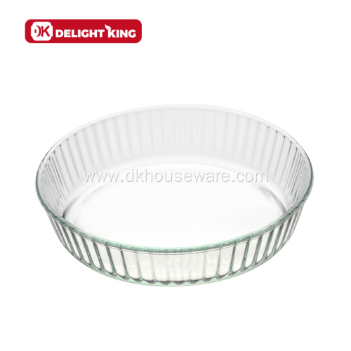 Round Glass Baking Dish Pan Glass Pie Plate